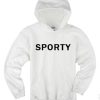 sporty and rich white hoodie - donefashion.com