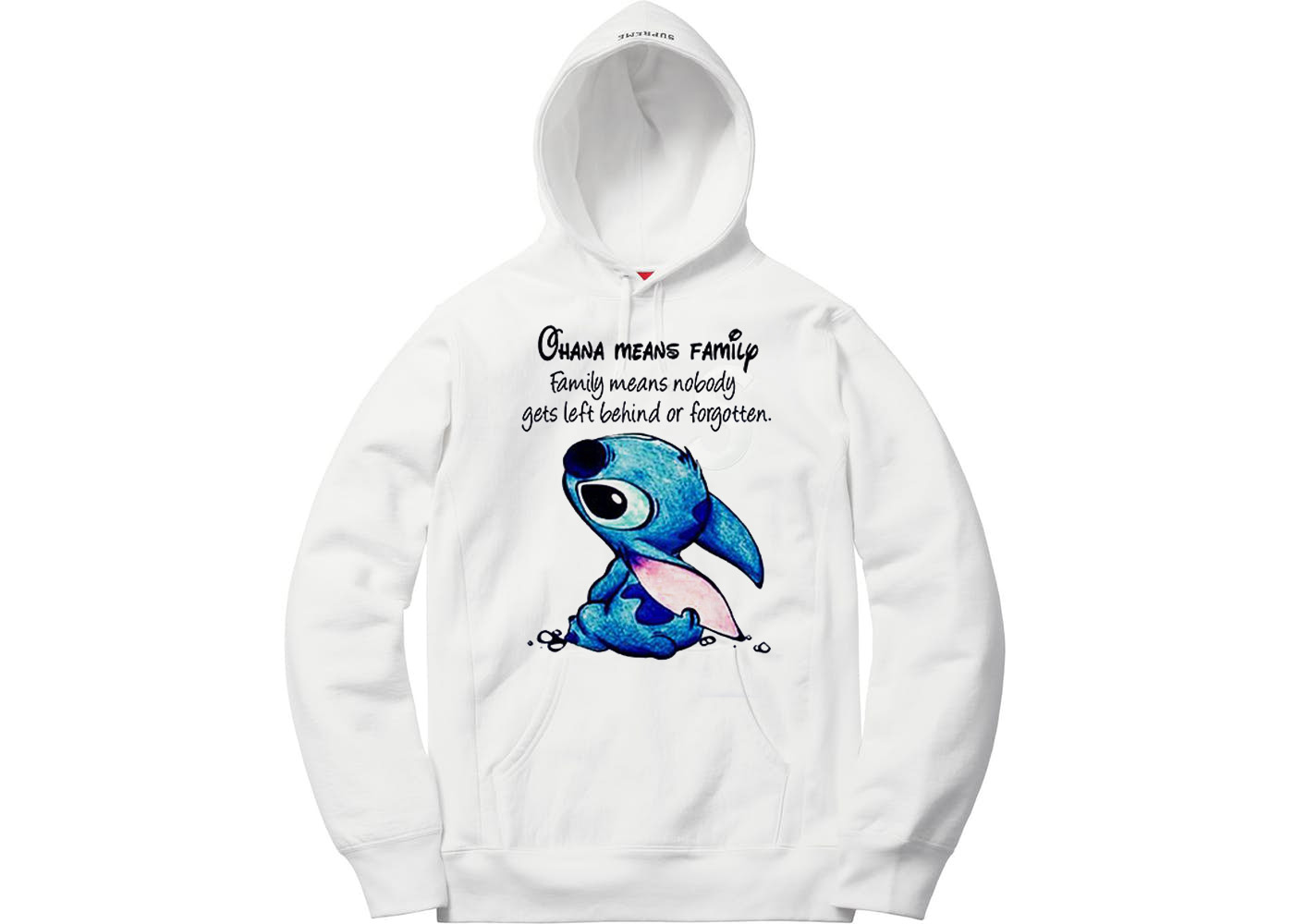 T shirt Ohana Means Family white hoodie